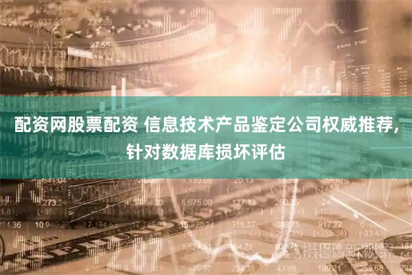 配资网股票配资 信息技术产品鉴定公司权威推荐,针对数据库损坏评估